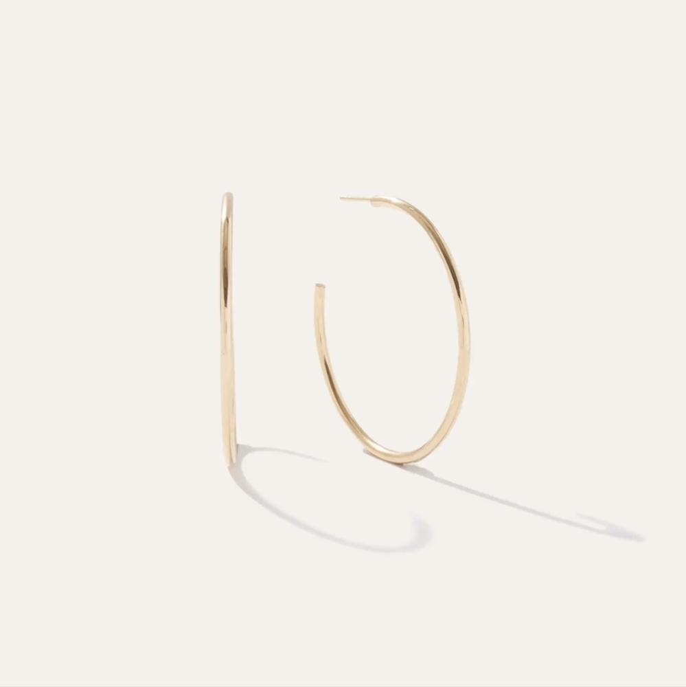 Quince 14k Gold Barcelona 45mm Hoop Earrings